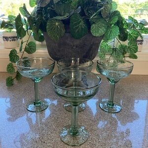 NWOT=Rare Set of 4 Bobby Flay Etched Margarita Glasses
